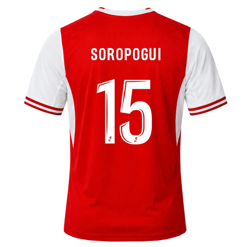נשים כדורגל Yanis Soropogui #15 אדום לבן ג'רזי ביתית 2026/27