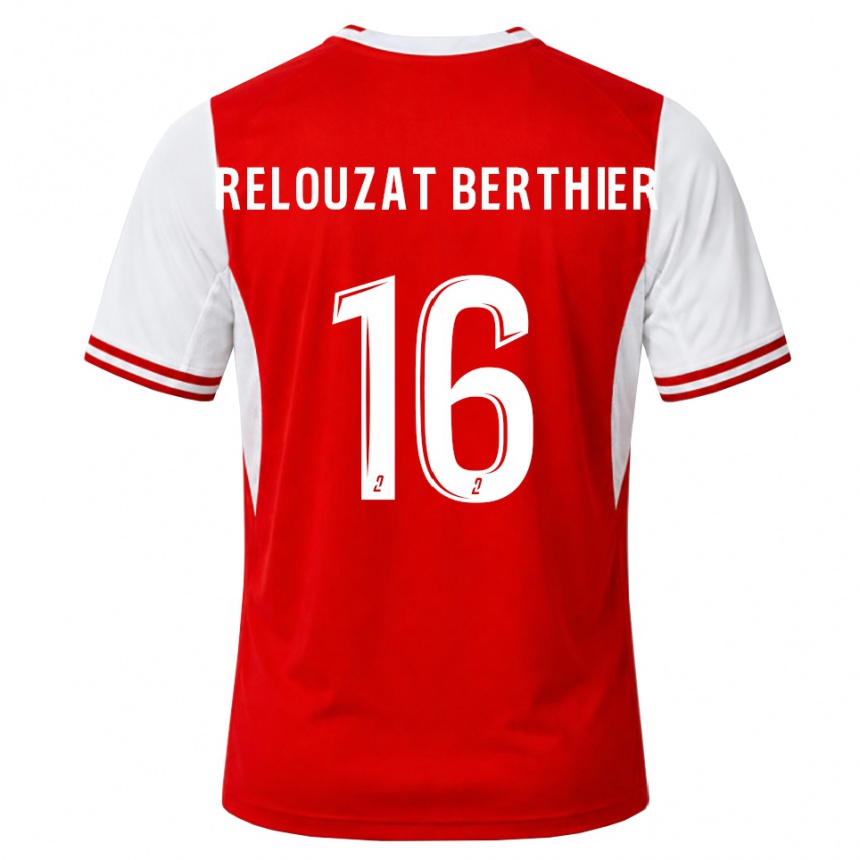 נשים כדורגל Maxime Relouzat Berthier #16 אדום לבן ג'רזי ביתית 2026/27