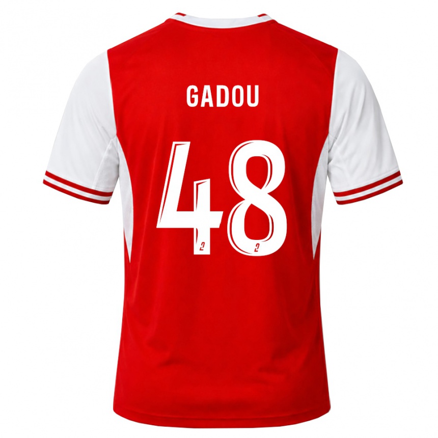 נשים כדורגל Arone Gadou #48 אדום לבן ג'רזי ביתית 2026/27