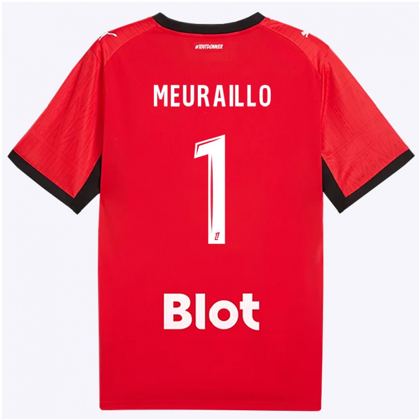 נשים כדורגל Thâo Mouapa Mwa Meuraillo #1 אדום שחור לבן ג'רזי ביתית 2026/27