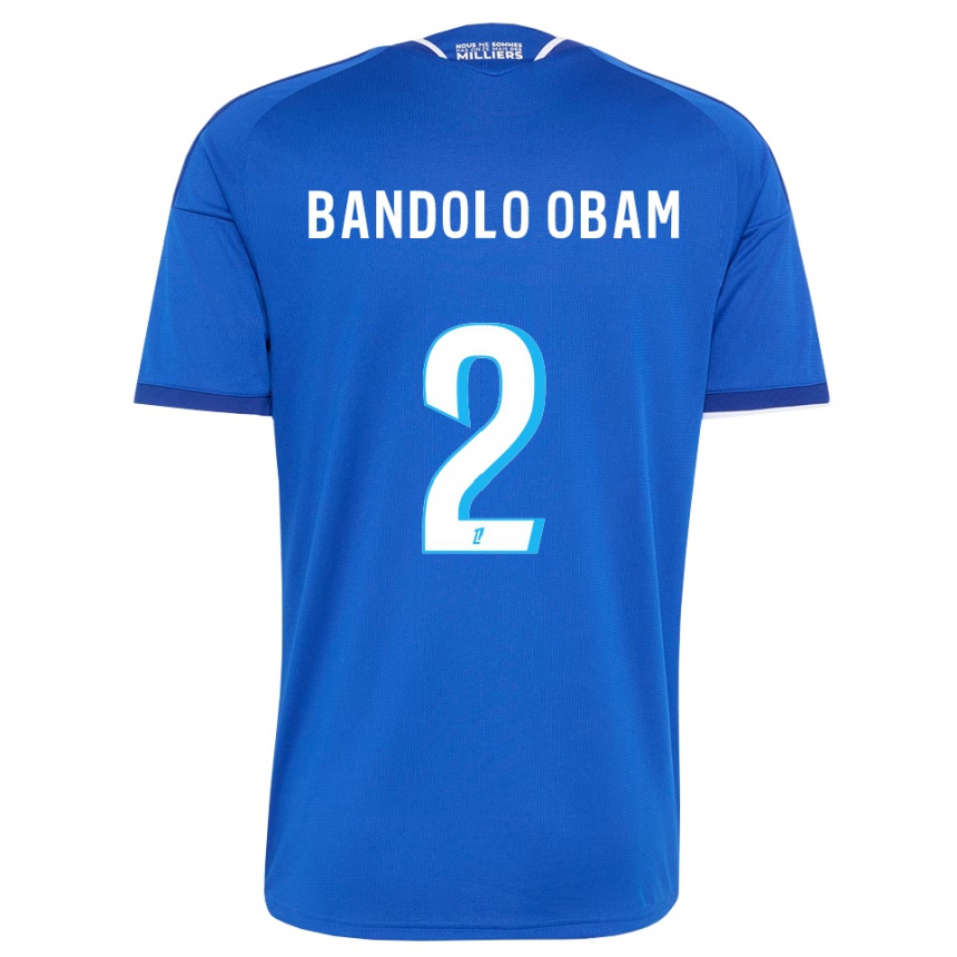 נשים כדורגל Randy Bandolo Obam #2 כחול מלכותי לבן ג'רזי ביתית 2026/27