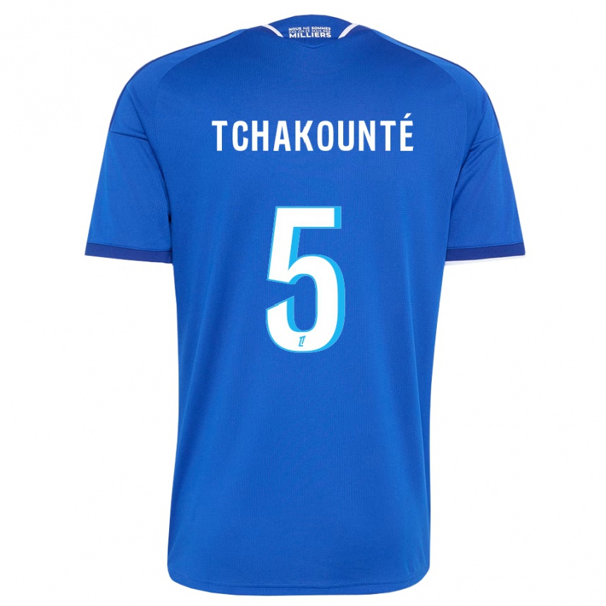 נשים כדורגל Anaëlle Tchakounté #5 כחול מלכותי לבן ג'רזי ביתית 2026/27
