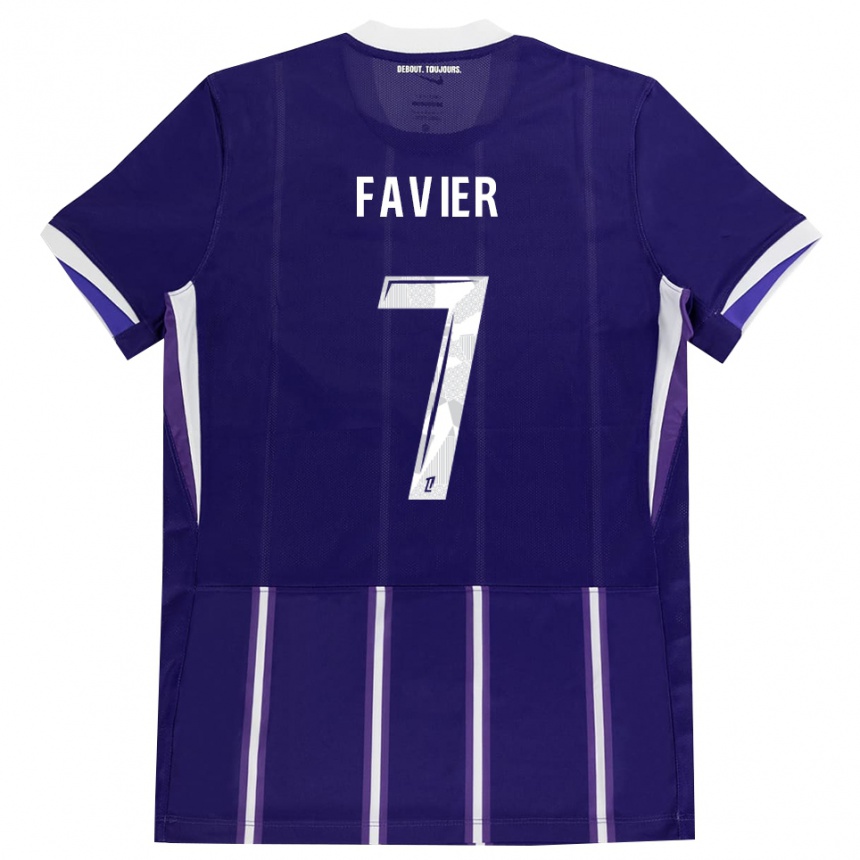 נשים כדורגל Luca Favier #7 סגול לבן ג'רזי ביתית 2026/27