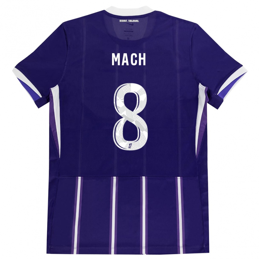 נשים כדורגל Mattéo Mach #8 סגול לבן ג'רזי ביתית 2026/27
