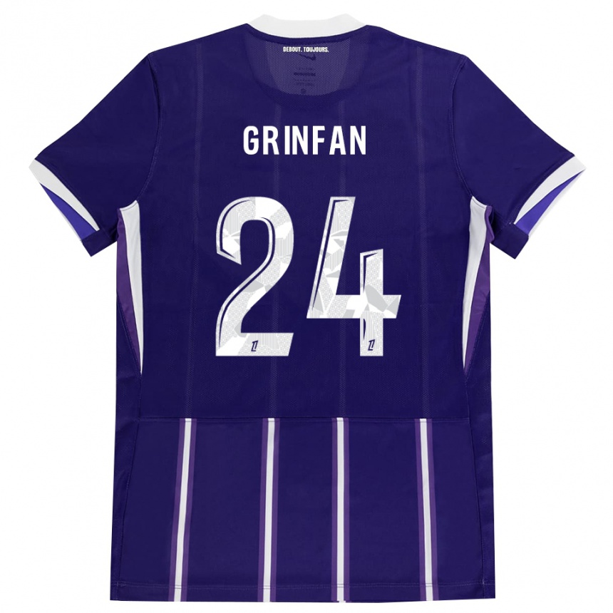 נשים כדורגל Roma Grinfan #24 סגול לבן ג'רזי ביתית 2026/27