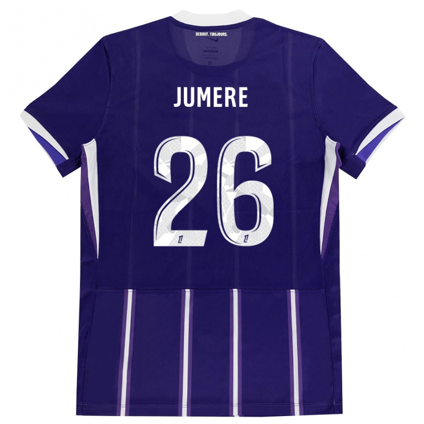 נשים כדורגל Lou Jumere Seignou #26 סגול לבן ג'רזי ביתית 2026/27