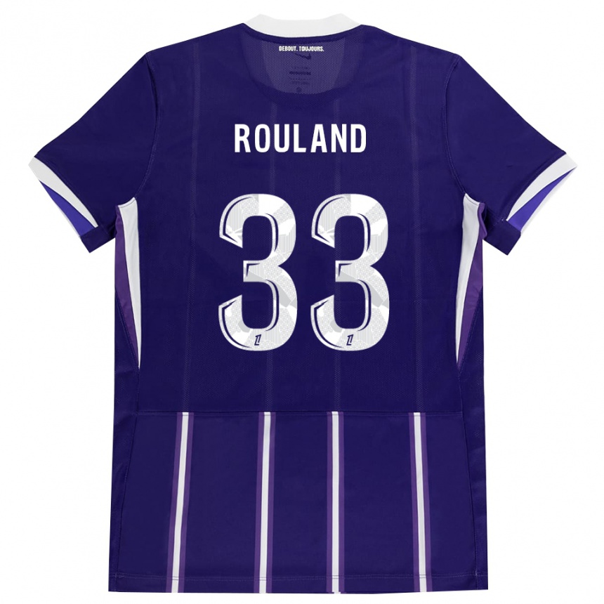 נשים כדורגל Prune Rouland #33 סגול לבן ג'רזי ביתית 2026/27