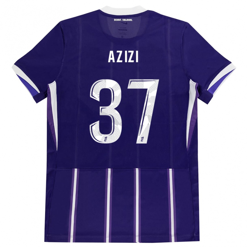 נשים כדורגל Ilyas Azizi #37 סגול לבן ג'רזי ביתית 2026/27