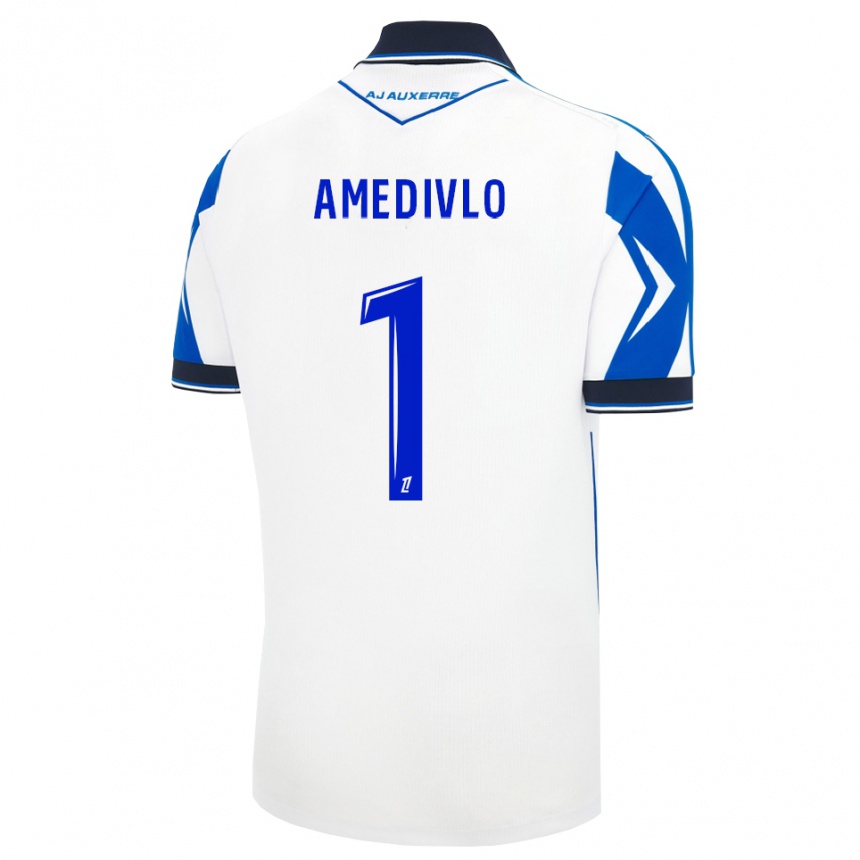 נשים כדורגל Rayann Amedivlo #1 שחור לבן כחול ג'רזי ביתית 2026/27 נשים כדורגל Rayann Amedivlo #1 שחור לבן כחול ג'רזי ביתית 2026/27