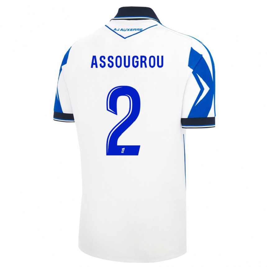 נשים כדורגל Kiliane Assougrou #2 שחור לבן כחול ג'רזי ביתית 2026/27