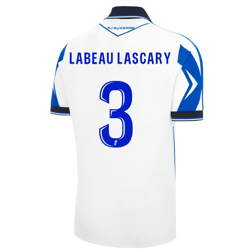 נשים כדורגל Rémy Labeau Lascary #3 שחור לבן כחול ג'רזי ביתית 2026/27