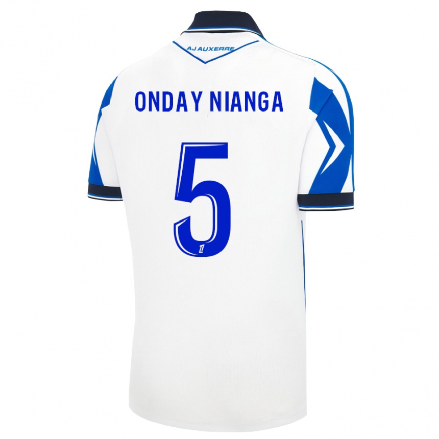 נשים כדורגל Ata-Yis Onday Nianga #5 שחור לבן כחול ג'רזי ביתית 2026/27