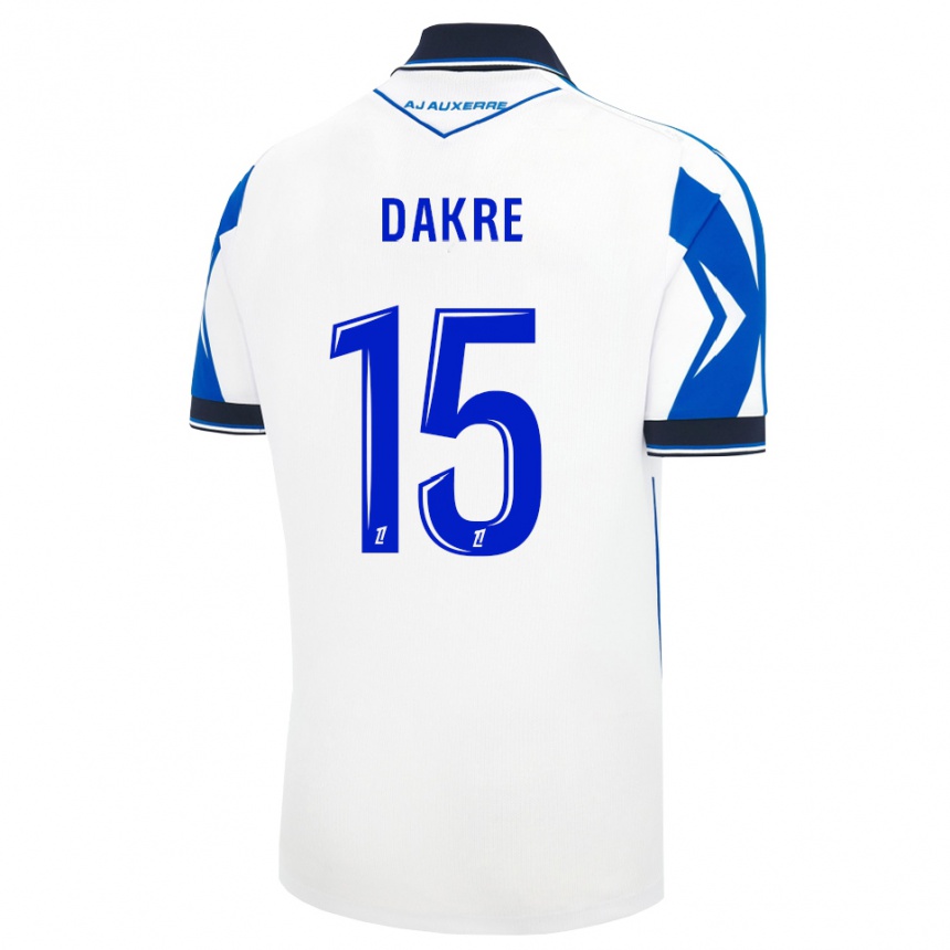 נשים כדורגל Valentin Dakre #15 שחור לבן כחול ג'רזי ביתית 2026/27