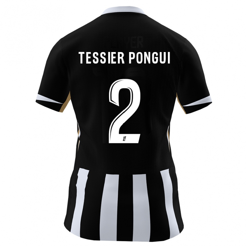 נשים כדורגל Leyti Tessier Pongui #2 שחור כחול ג'רזי ביתית 2026/27