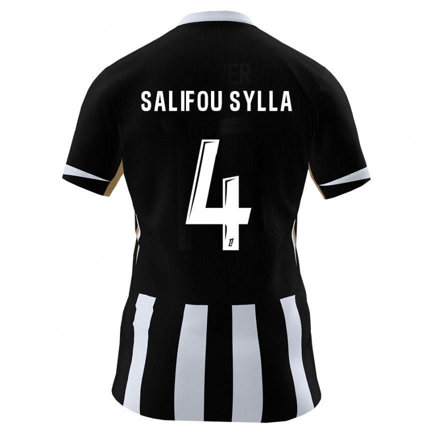 נשים כדורגל Salifou Sylla #4 שחור כחול ג'רזי ביתית 2026/27