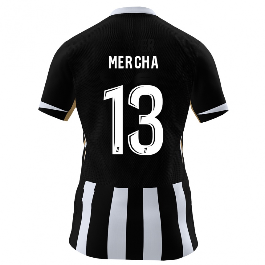 נשים כדורגל Yanis Mercha #13 שחור כחול ג'רזי ביתית 2026/27