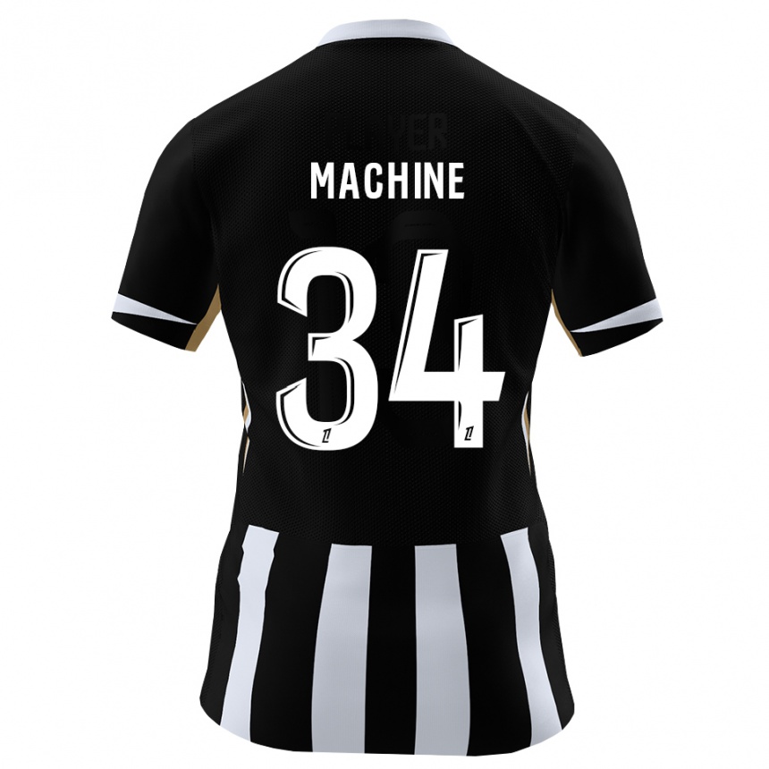 נשים כדורגל Lanroy Machine #34 שחור כחול ג'רזי ביתית 2026/27