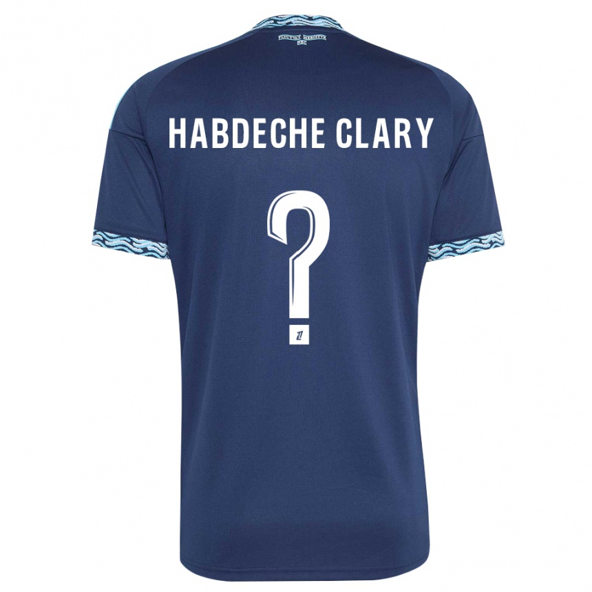 נשים כדורגל Yanis Habdeche Clary #0 כחול פלדה לבן ג'רזי ביתית 2026/27