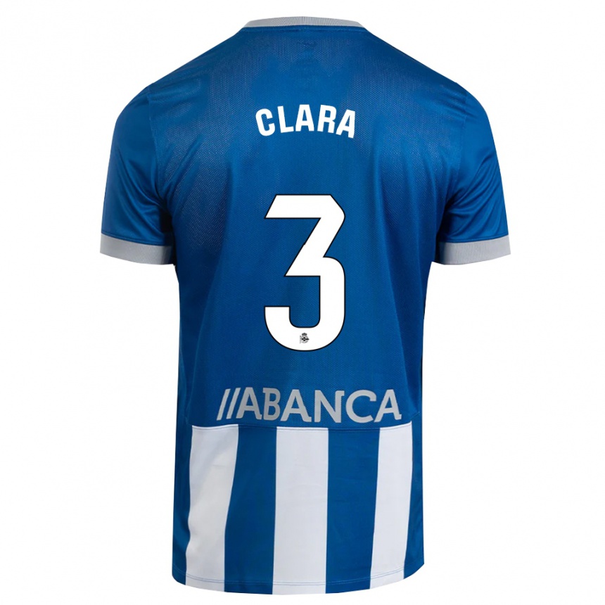נשים כדורגל Clara Rodríguez #3 כחול אפור לבן ג'רזי ביתית 2026/27