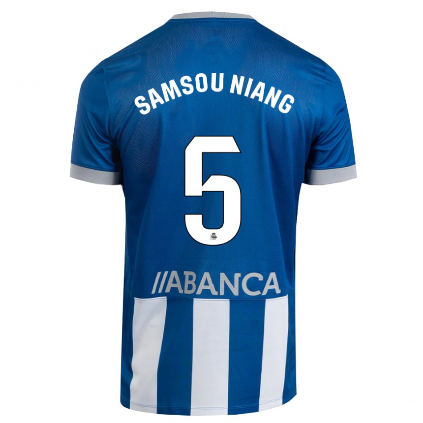 נשים כדורגל Papa Samsou Niang #5 כחול אפור לבן ג'רזי ביתית 2026/27