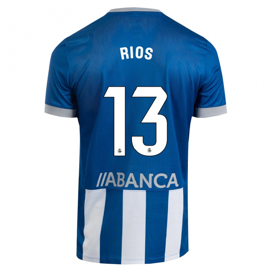 נשים כדורגל Hugo Rios #13 כחול אפור לבן ג'רזי ביתית 2026/27