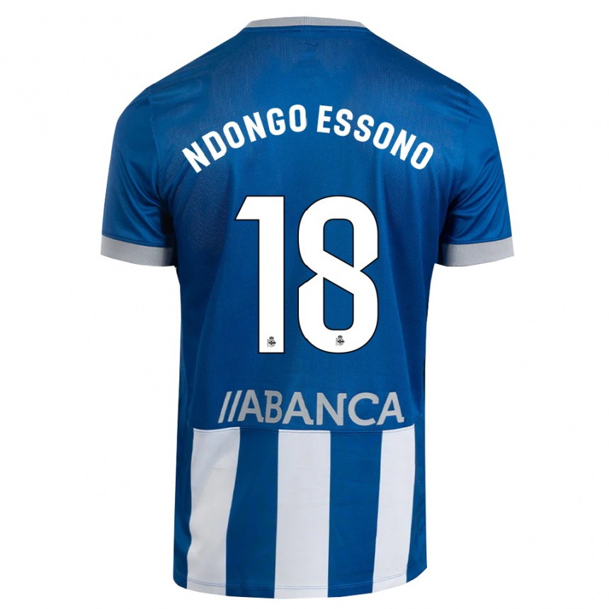 נשים כדורגל Rodrigue Essono #18 כחול אפור לבן ג'רזי ביתית 2026/27