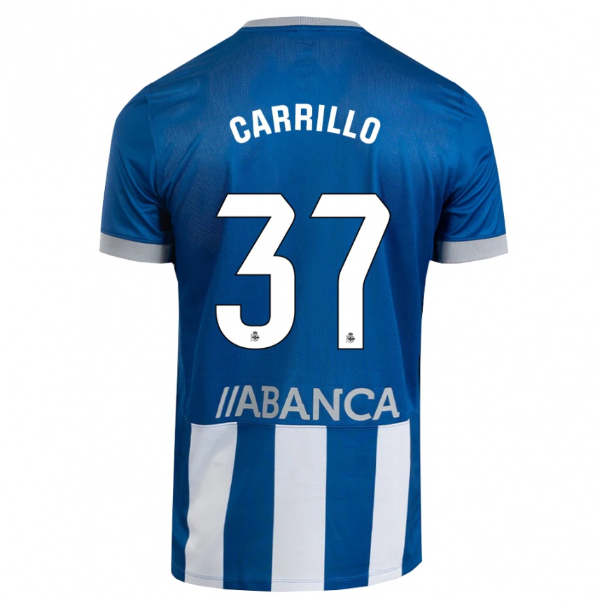 נשים כדורגל Noé Carrillo #37 כחול אפור לבן ג'רזי ביתית 2026/27