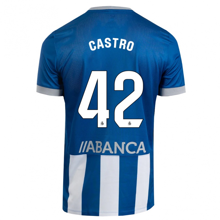 נשים כדורגל Lucas Castro #42 כחול אפור לבן ג'רזי ביתית 2026/27