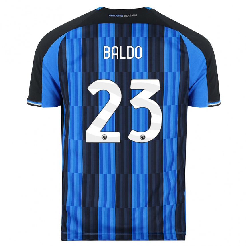 נשים כדורגל Nicolò Baldo #23 כחול שחור אדום ג'רזי ביתית 2026/27