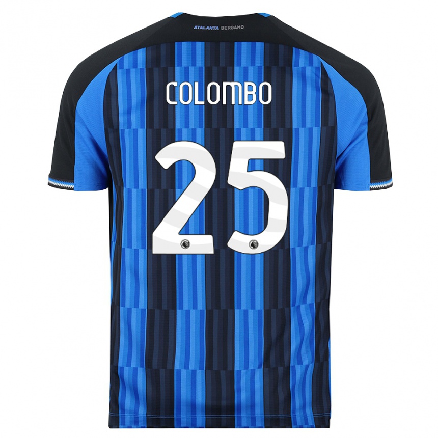 נשים כדורגל Matteo Colombo #25 כחול שחור אדום ג'רזי ביתית 2026/27