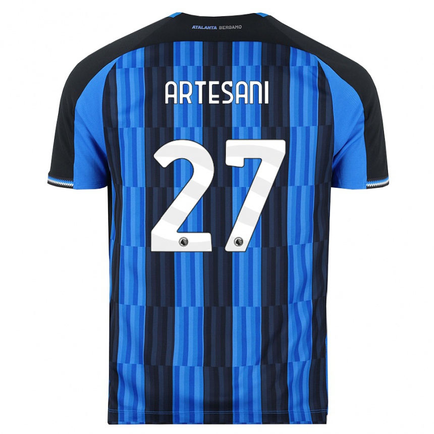 נשים כדורגל Nicolò Artesani #27 כחול שחור אדום ג'רזי ביתית 2026/27