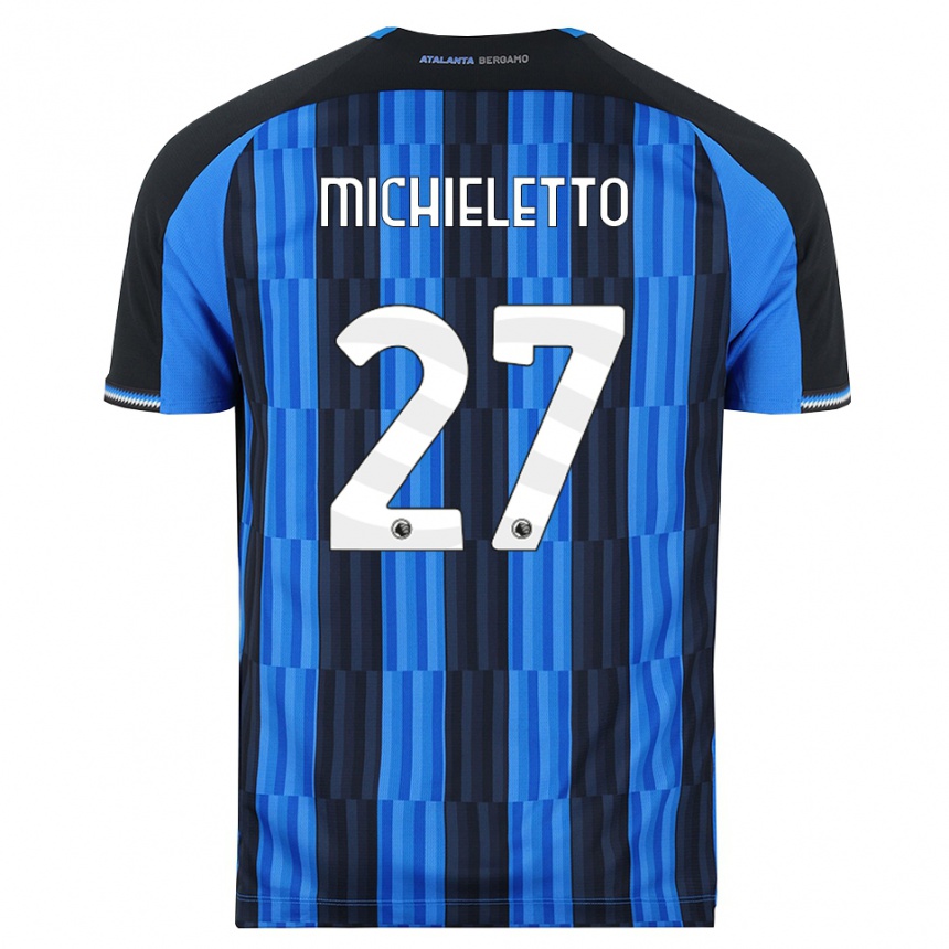נשים כדורגל Andrea Michieletto #27 כחול שחור אדום ג'רזי ביתית 2026/27 נשים כדורגל Andrea Michieletto #27 כחול שחור אדום ג'רזי ביתית 2026/27