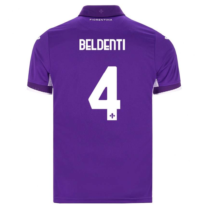נשים כדורגל Samuel Beldenti #4 סגול לבן ורוד ג'רזי ביתית 2026/27