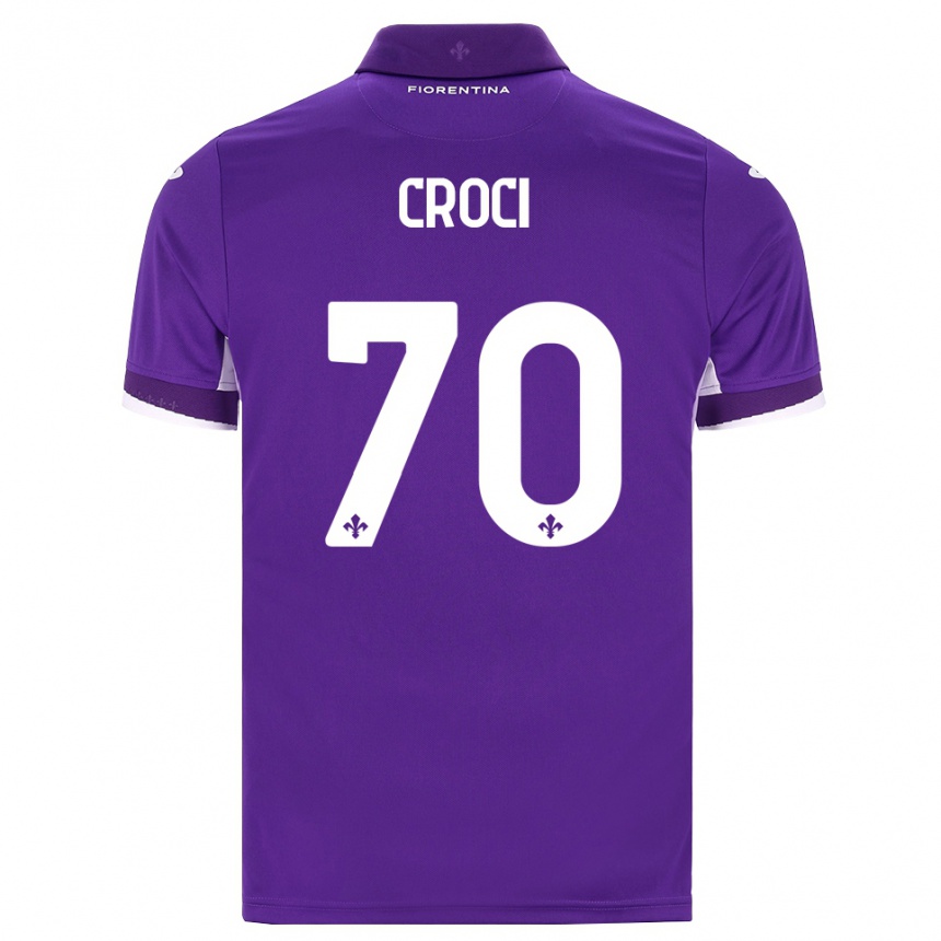 נשים כדורגל Federico Croci #70 סגול לבן ורוד ג'רזי ביתית 2026/27 נשים כדורגל Federico Croci #70 סגול לבן ורוד ג'רזי ביתית 2026/27
