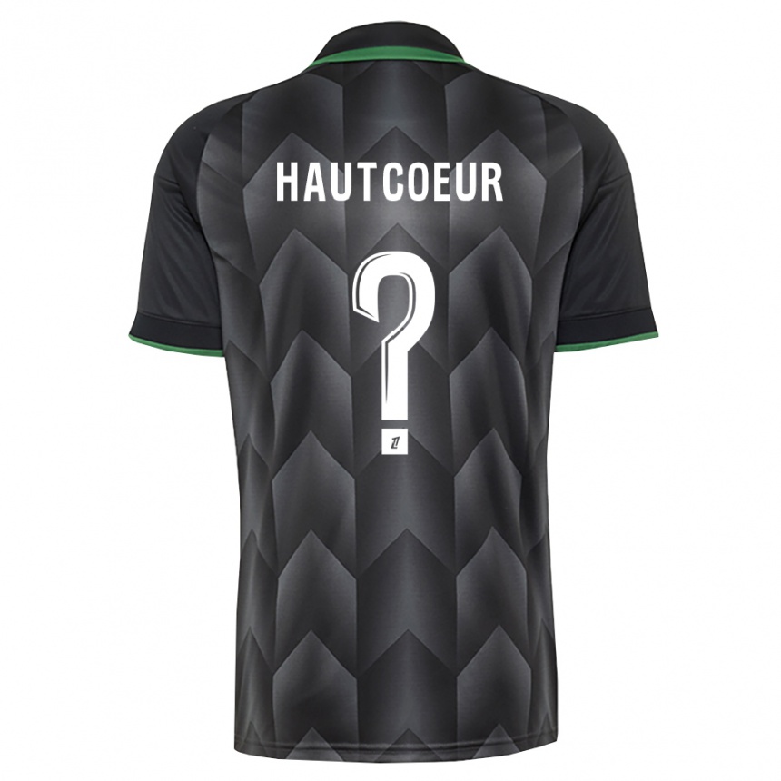 נשים כדורגל Agathe Hautcoeur #0 לבן שחור ירוק הרחק ג'רזי 2026/27