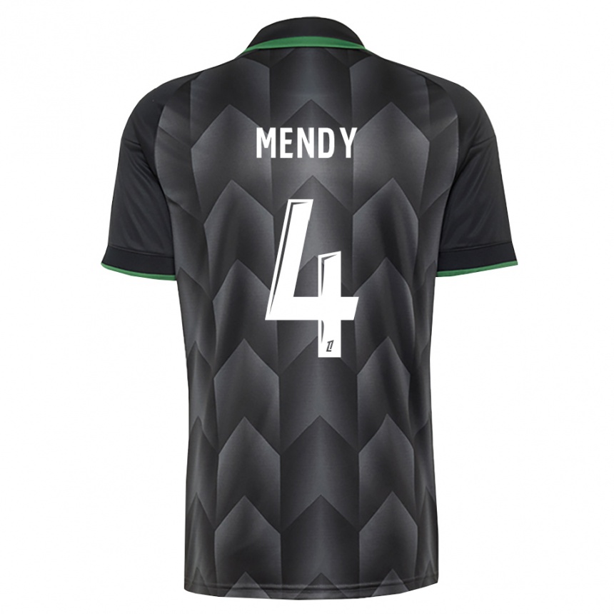 נשים כדורגל Ellijah Mendy #4 לבן שחור ירוק הרחק ג'רזי 2026/27