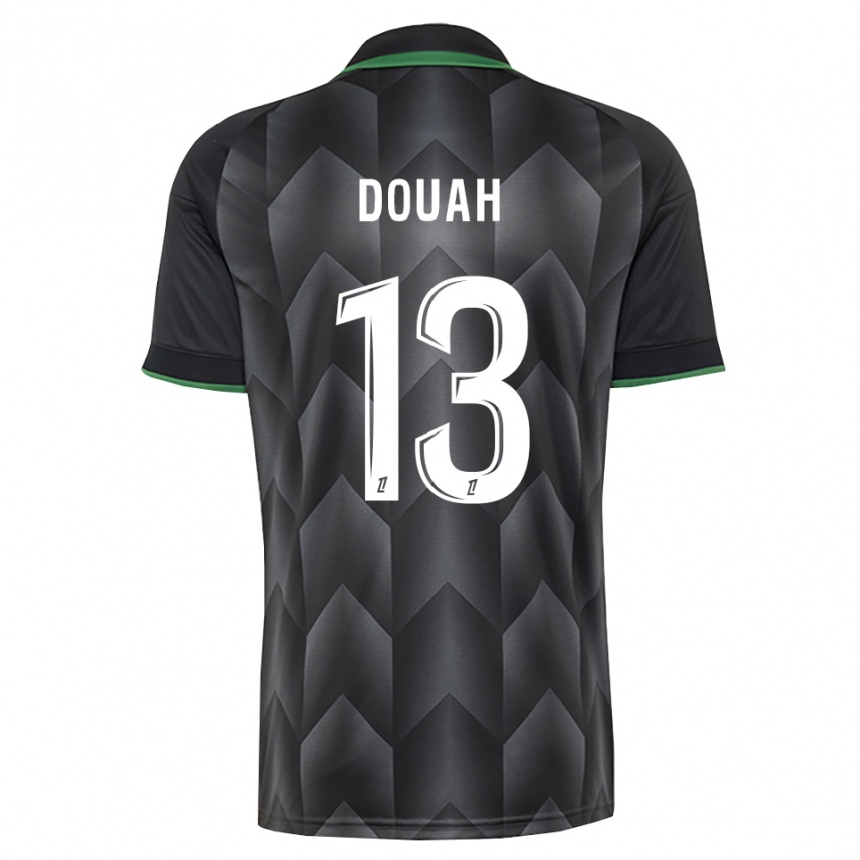 נשים כדורגל Chemssedine Douah #13 לבן שחור ירוק הרחק ג'רזי 2026/27