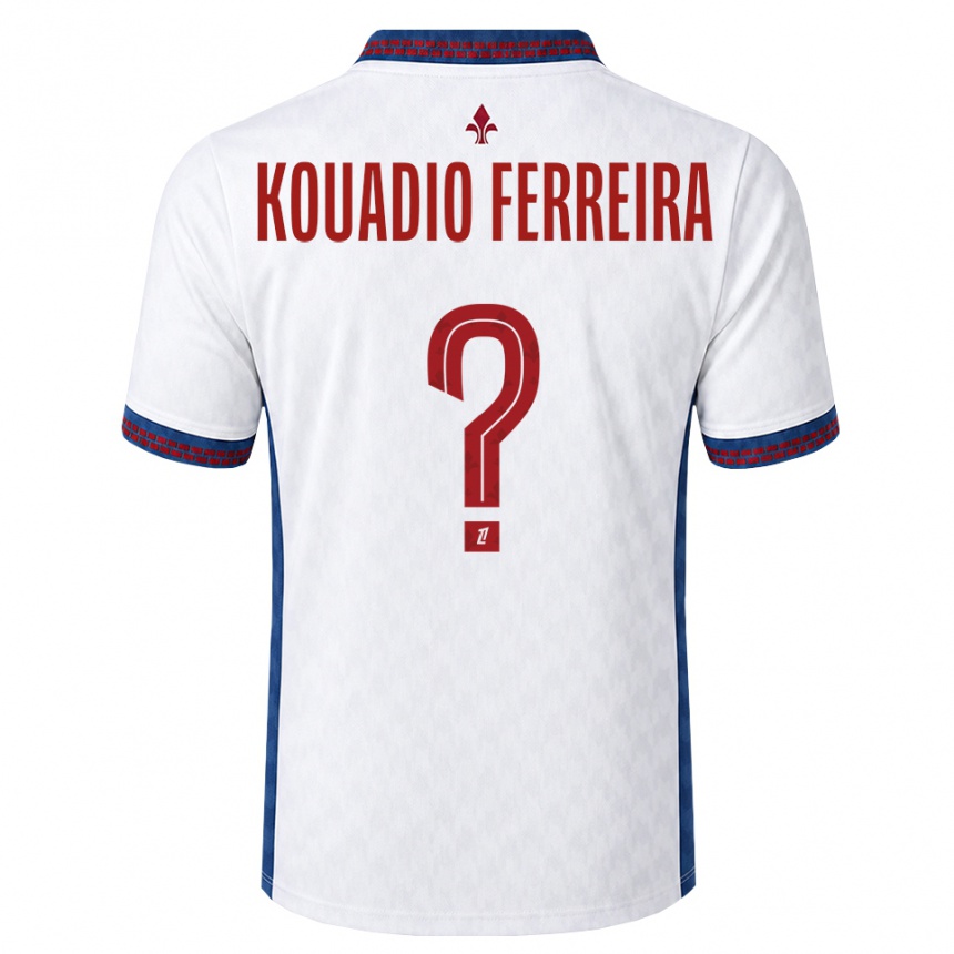 נשים כדורגל Wilfrid Kouadio Ferreira #0 אדום לבן כחול הרחק ג'רזי 2026/27