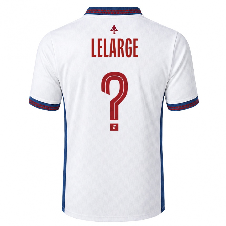 נשים כדורגל Claire Lelarge #0 אדום לבן כחול הרחק ג'רזי 2026/27