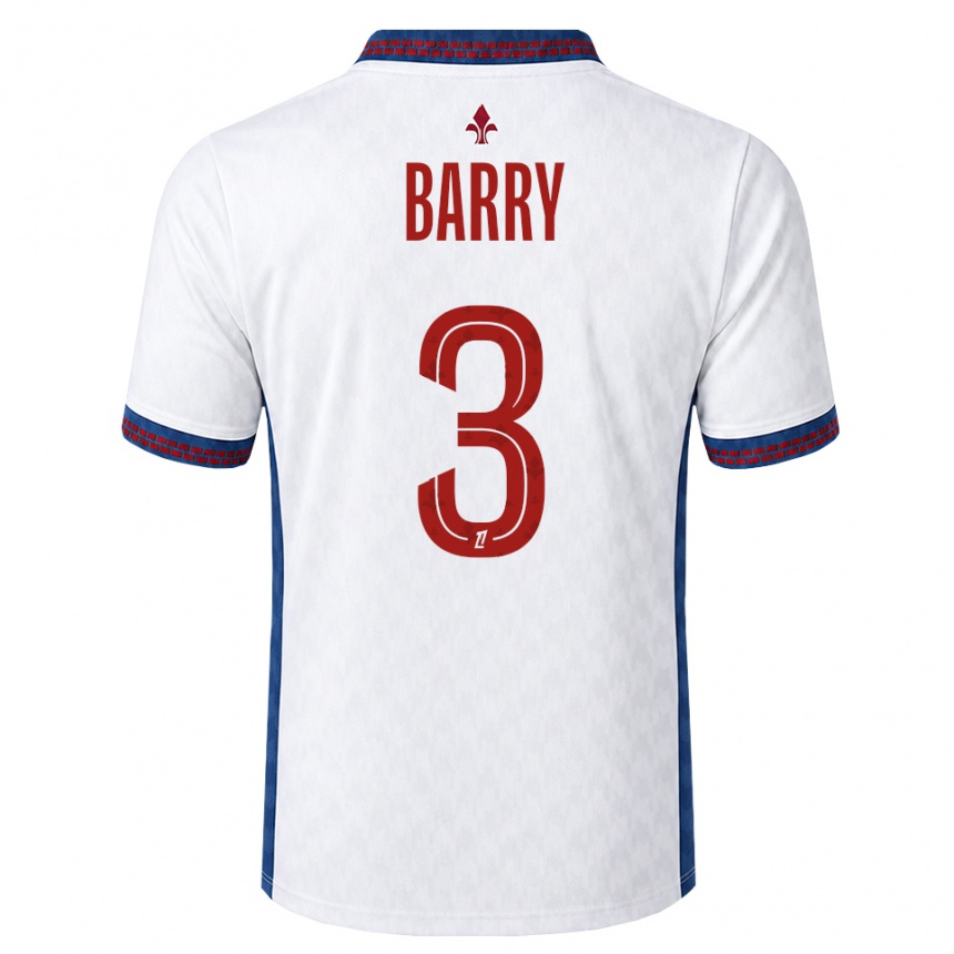 נשים כדורגל Léo Barry #3 אדום לבן כחול הרחק ג'רזי 2026/27
