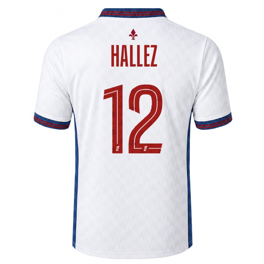 נשים כדורגל Alexis Hallez #12 אדום לבן כחול הרחק ג'רזי 2026/27 נשים כדורגל Alexis Hallez #12 אדום לבן כחול הרחק ג'רזי 2026/27