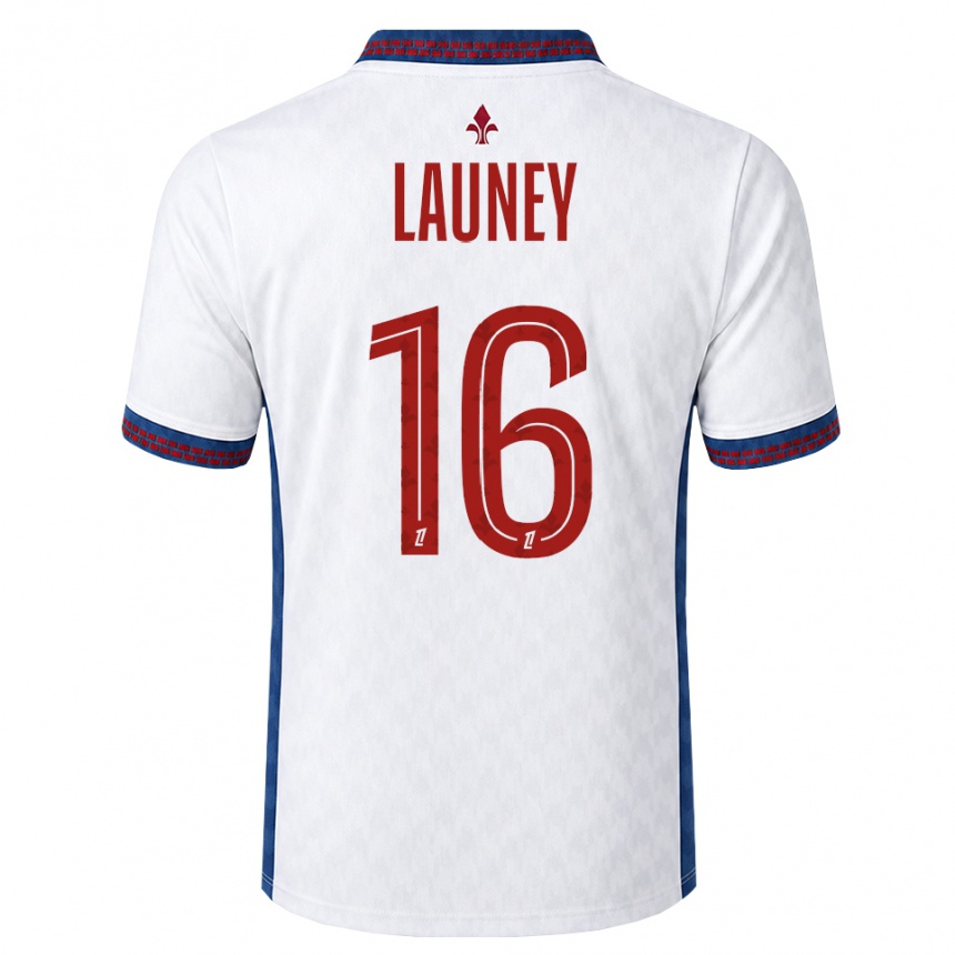 נשים כדורגל Elisa Launey #16 אדום לבן כחול הרחק ג'רזי 2026/27