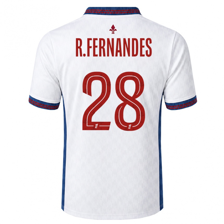 נשים כדורגל Rafael Fernandes #28 אדום לבן כחול הרחק ג'רזי 2026/27