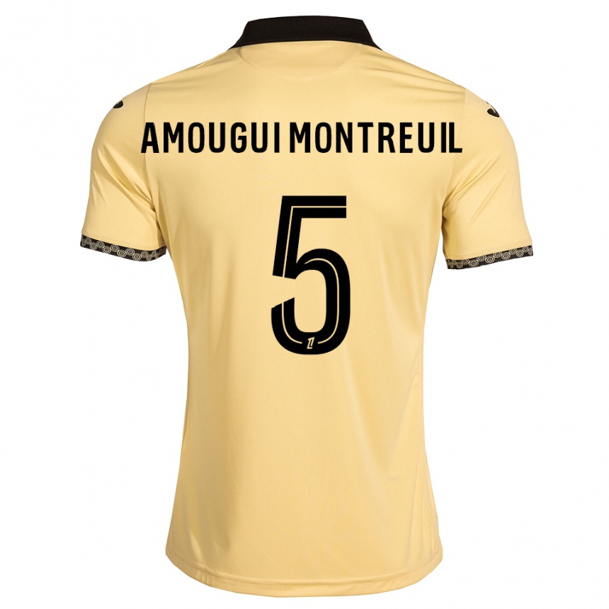 נשים כדורגל Maceo Amougui Montreuil #5 לבן נאבאחו שחור הרחק ג'רזי 2026/27