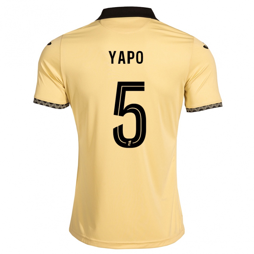 נשים כדורגל Ezekiel Yapo #5 לבן נאבאחו שחור הרחק ג'רזי 2026/27