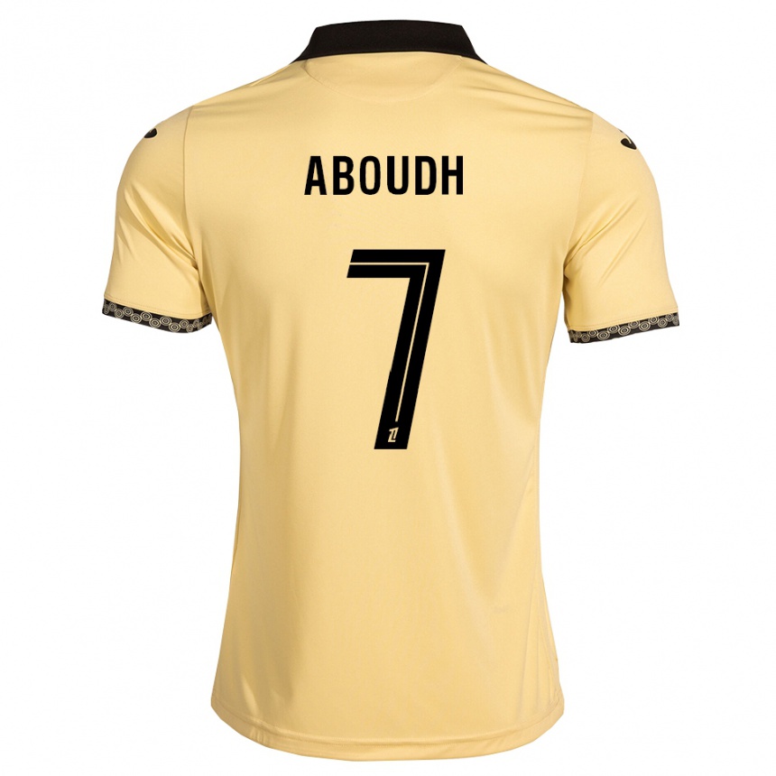 נשים כדורגל Jules Aboudh #7 לבן נאבאחו שחור הרחק ג'רזי 2026/27