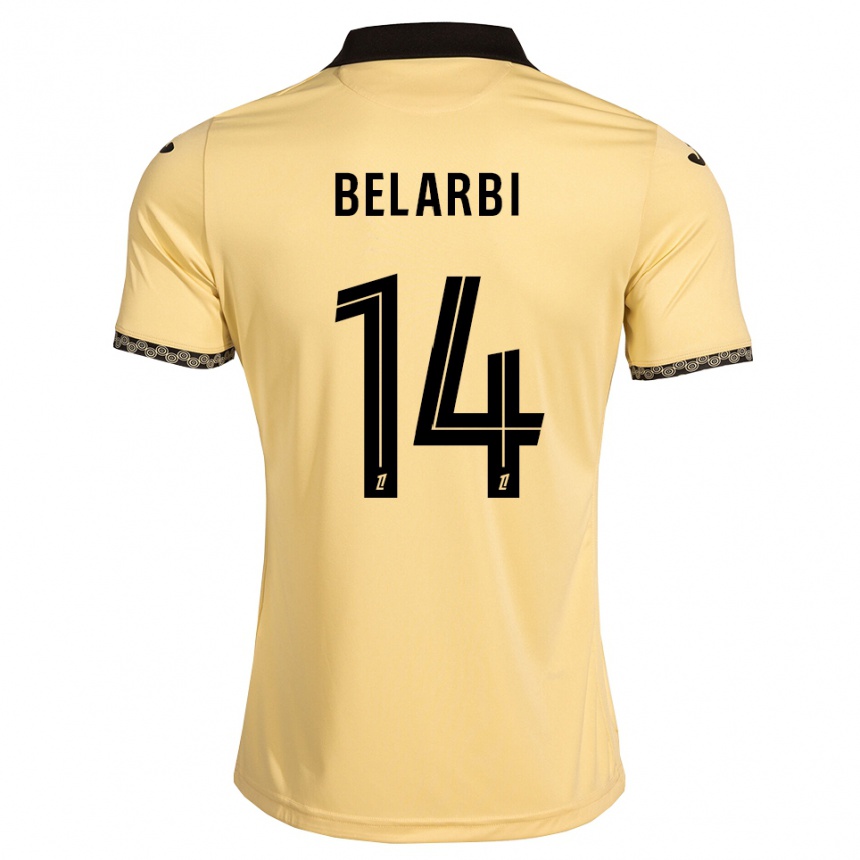נשים כדורגל Sohaib Belarbi #14 לבן נאבאחו שחור הרחק ג'רזי 2026/27