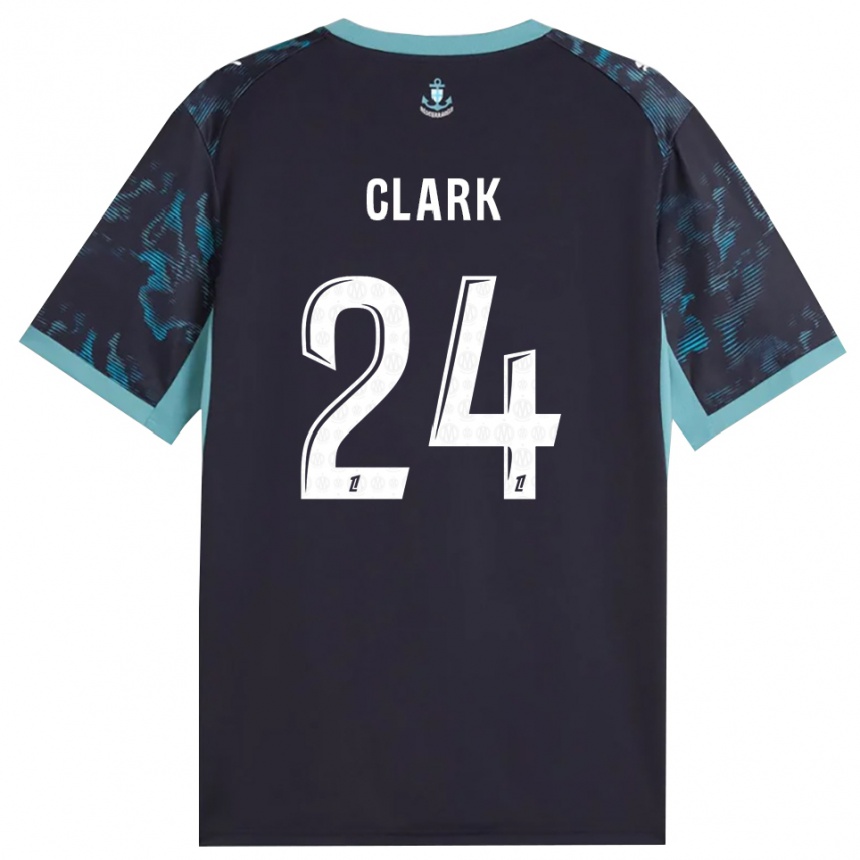 נשים כדורגל Ashley Clark #24 טורקיז בהיר שחור הרחק ג'רזי 2026/27