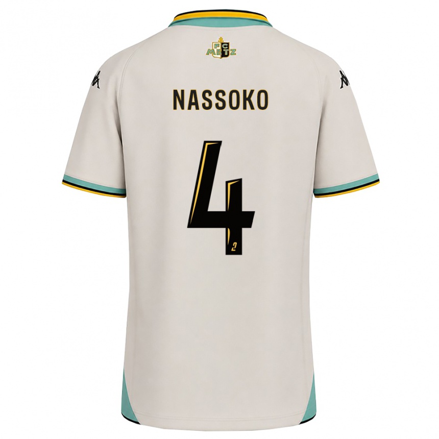 נשים כדורגל Abdoulaye Nassoko #4 לבן פרחוני שחור הרחק ג'רזי 2026/27