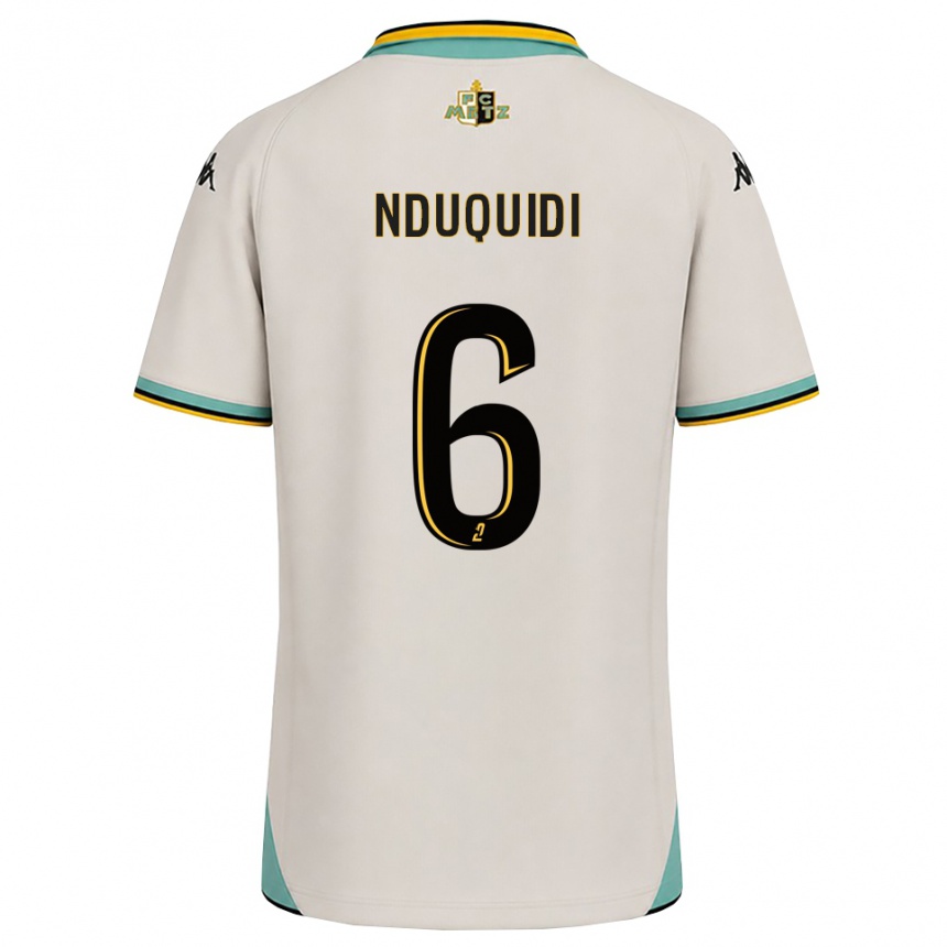 נשים כדורגל Joseph Nduquidi #6 לבן פרחוני שחור הרחק ג'רזי 2026/27